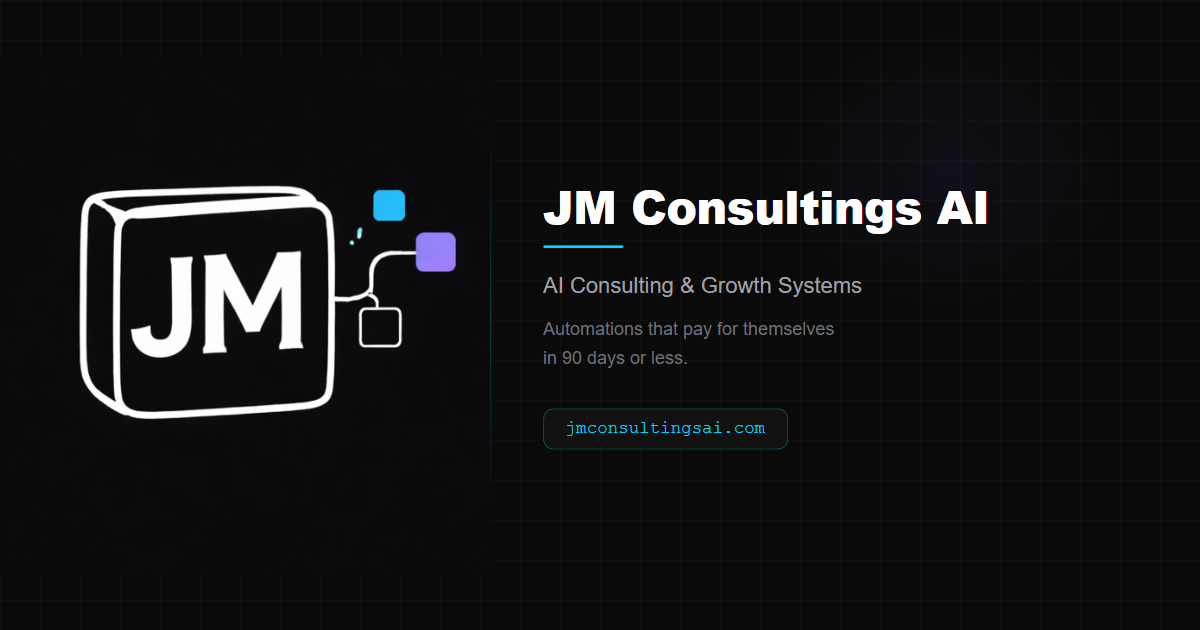 JM Consultings AI — AI Consulting & Growth Systems for Mid-Market Teams